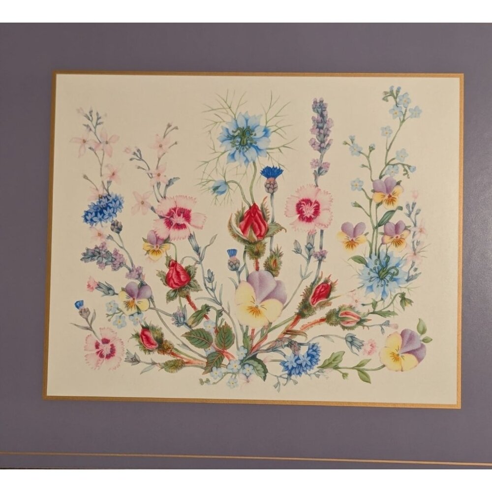 Aynsley Wild Tudor 12" X 9" Placemat Set of 6 Flower Design acrylic - Picture 12 of 14